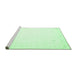 Sideview of Machine Washable Solid Emerald Green Modern Area Rugs, wshcon889emgrn