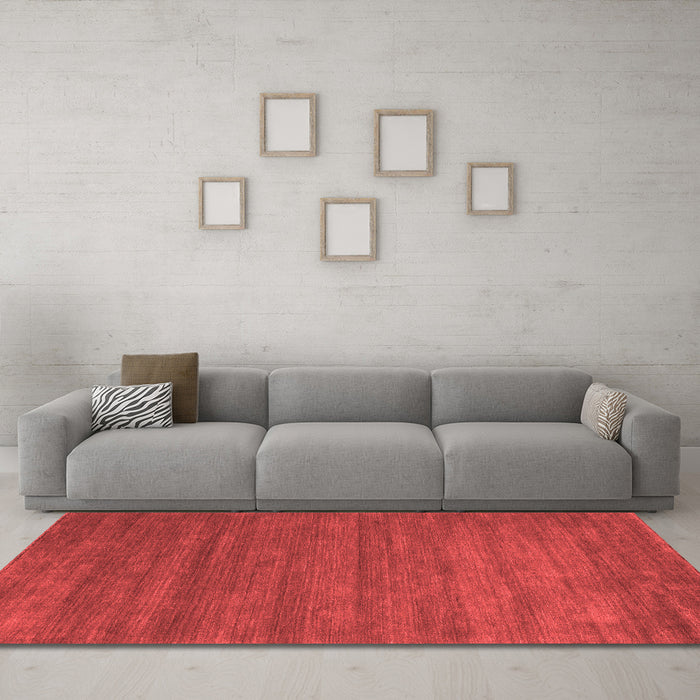 Contemporary Red Washable Rugs