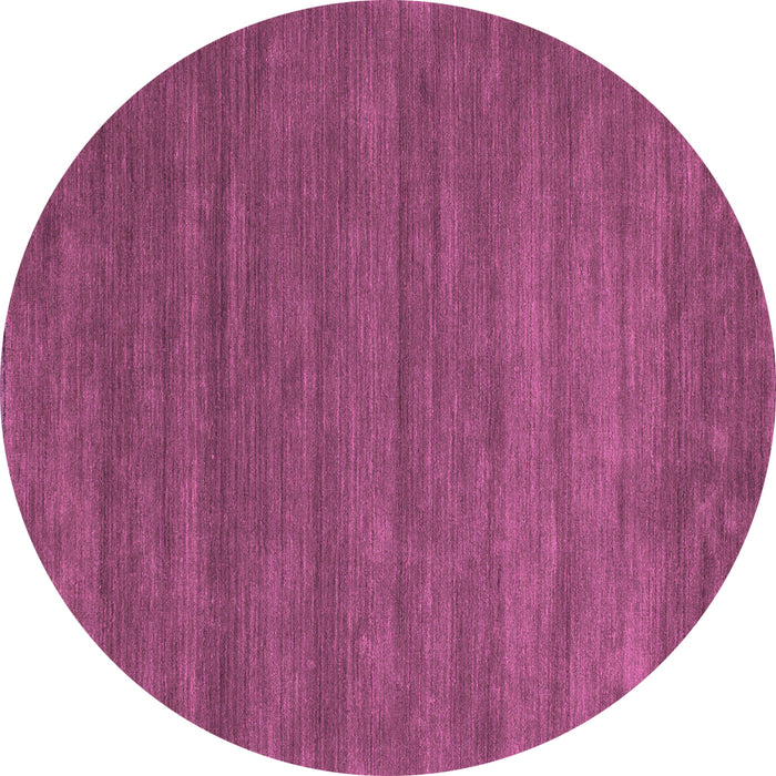 Round Abstract Pink Contemporary Rug, con88pnk