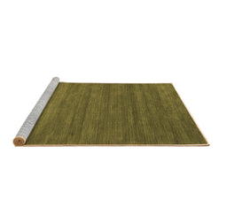 Sideview of Machine Washable Abstract Brown Contemporary Rug, wshcon88brn