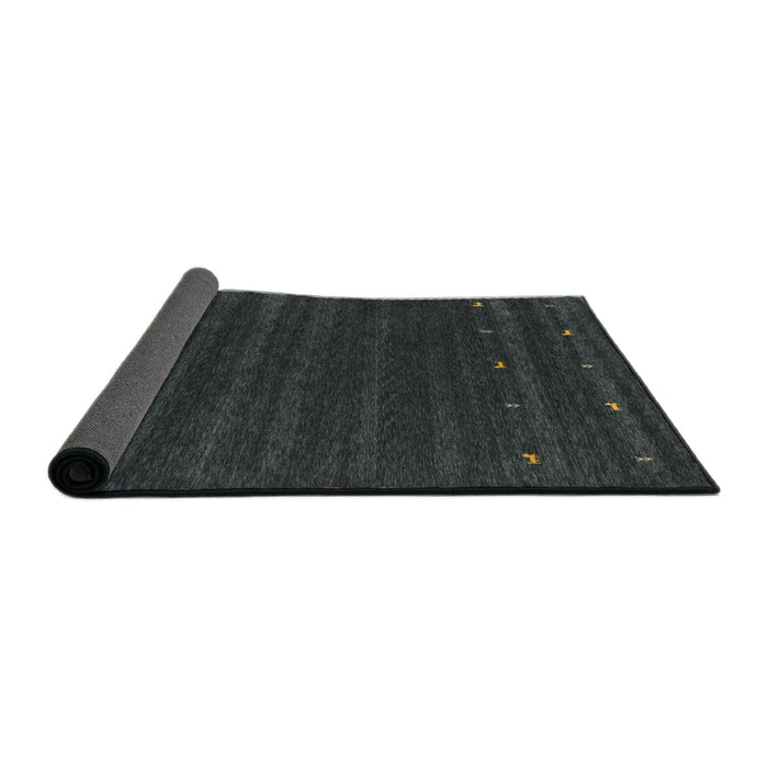 Thickness of Contemporary Light Black Modern Rug, con890