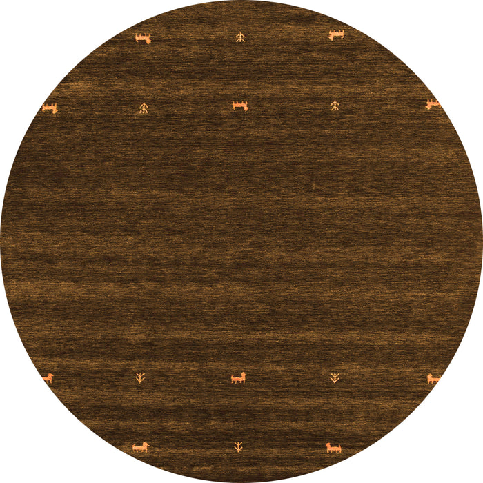 Square Abstract Orange Contemporary Rug, con890org