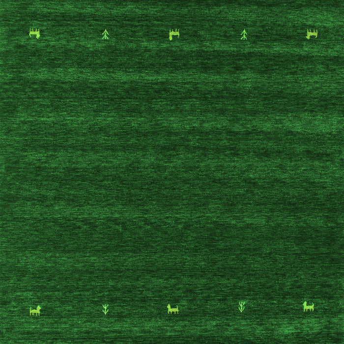 Serging Thickness of Machine Washable Abstract Green Contemporary Area Rugs, wshcon890grn