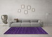 Machine Washable Abstract Purple Contemporary Area Rugs in a Living Room, wshcon890pur