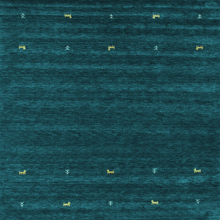 Square Abstract Light Blue Contemporary Rug, con890lblu