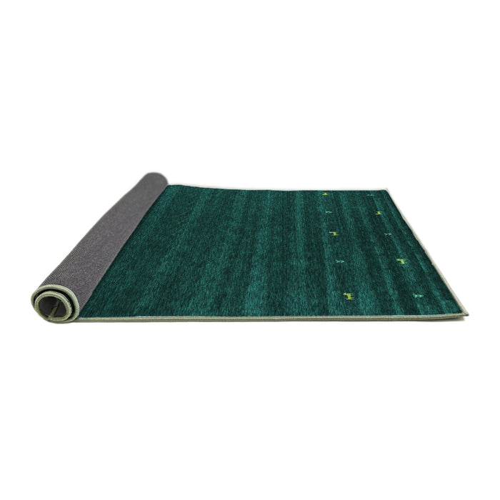 Sideview of Abstract Turquoise Contemporary Rug, con890turq