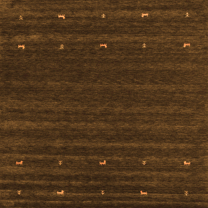 Serging Thickness of Abstract Orange Contemporary Rug, con890org