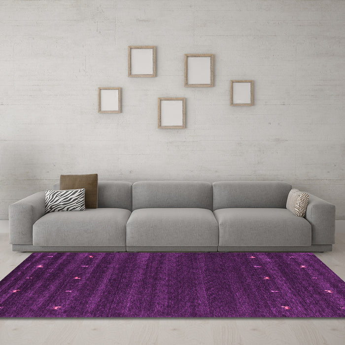 Machine Washable Abstract Pink Contemporary Rug in a Living Room, wshcon890pnk