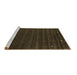 Sideview of Machine Washable Abstract Brown Contemporary Rug, wshcon890brn