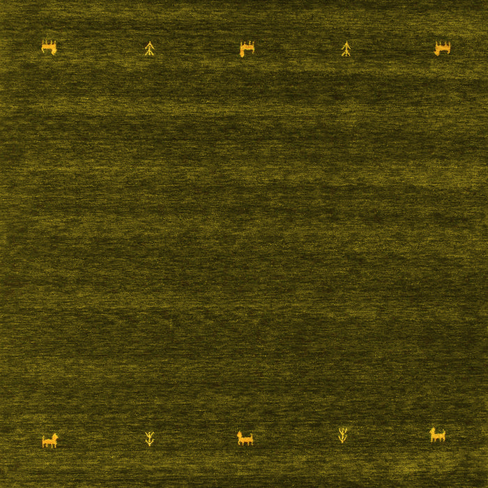 Abstract Yellow Contemporary Rug, con890yw