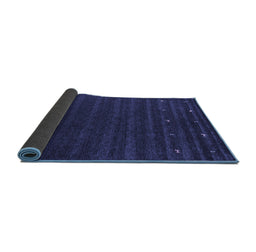 Sideview of Abstract Blue Contemporary Rug, con890blu