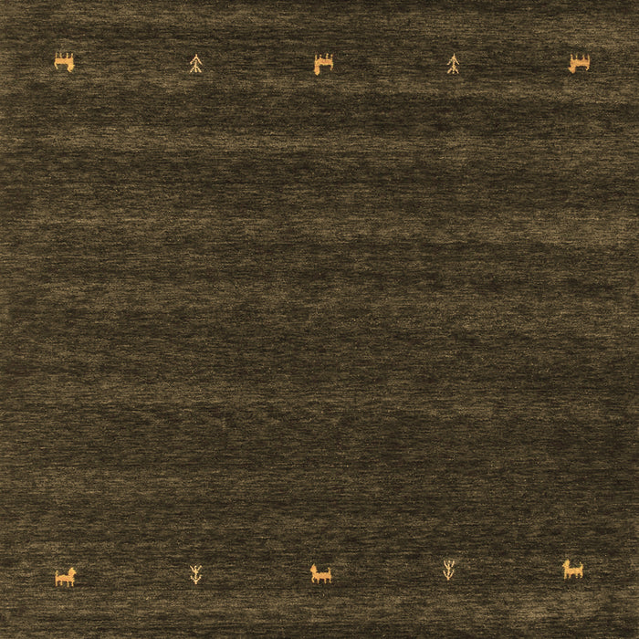 Machine Washable Abstract Brown Contemporary Rug, wshcon890brn