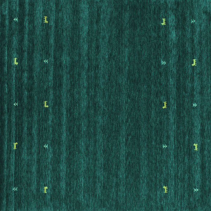 Square Abstract Turquoise Contemporary Rug, con890turq