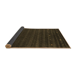 Sideview of Abstract Brown Contemporary Rug, con890brn