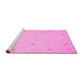 Sideview of Machine Washable Solid Pink Modern Rug, wshcon891pnk