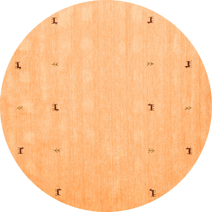 Square Solid Orange Modern Rug, con891org