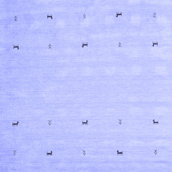 Square Solid Blue Modern Rug, con891blu