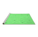 Sideview of Machine Washable Solid Emerald Green Modern Area Rugs, wshcon891emgrn