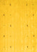 Machine Washable Solid Yellow Modern Rug, wshcon891yw