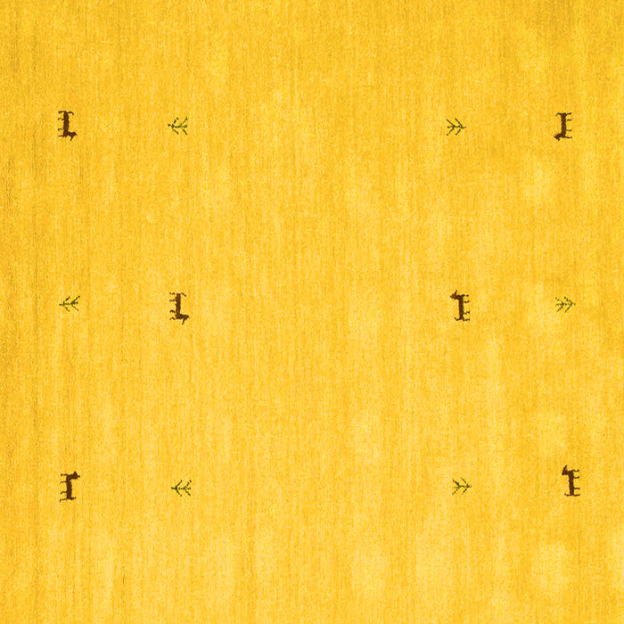 Machine Washable Solid Yellow Modern Rug, wshcon891yw