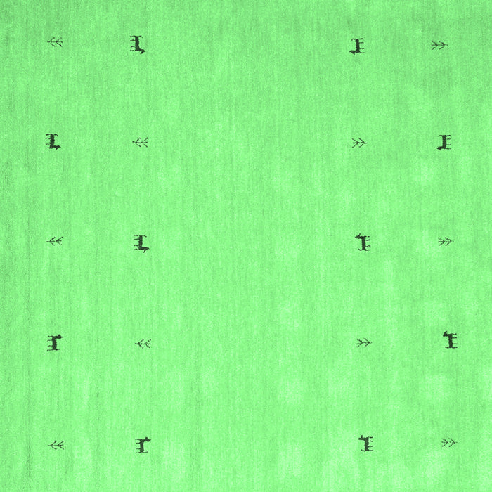 Square Solid Emerald Green Modern Rug, con891emgrn