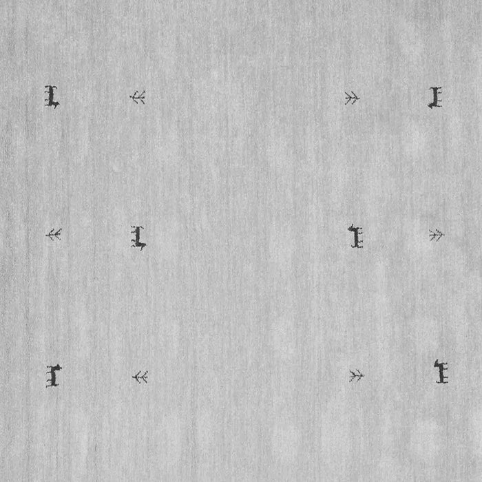 Serging Thickness of Machine Washable Solid Gray Modern Rug, wshcon891gry