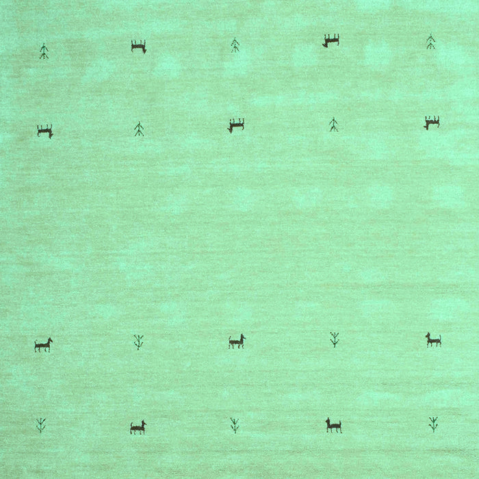 Square Solid Turquoise Modern Rug, con891turq