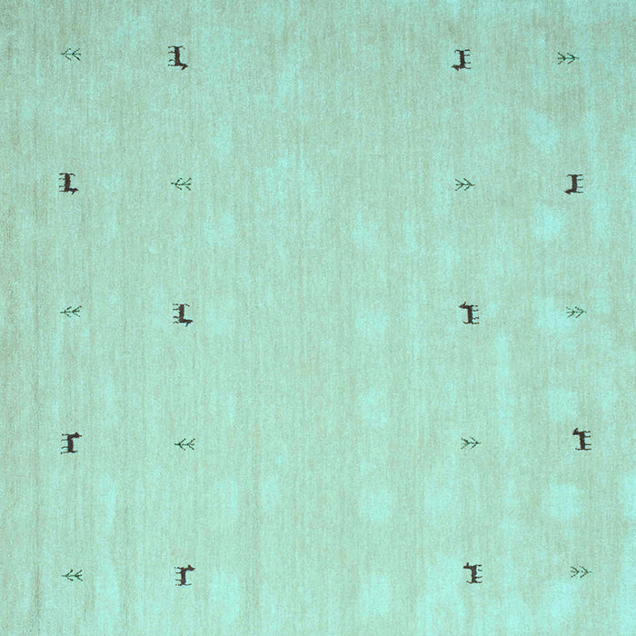 Square Machine Washable Solid Light Blue Modern Rug, wshcon891lblu