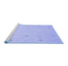 Sideview of Machine Washable Solid Blue Modern Rug, wshcon891blu