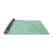 Sideview of Solid Light Blue Modern Rug, con891lblu