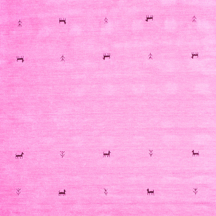 Square Solid Pink Modern Rug, con891pnk