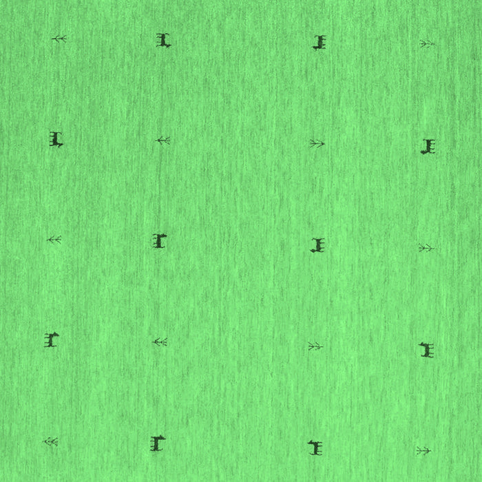 Square Abstract Emerald Green Contemporary Rug, con892emgrn