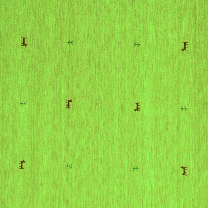 Serging Thickness of Machine Washable Abstract Green Contemporary Area Rugs, wshcon892grn