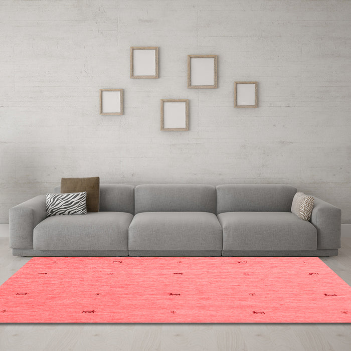 Contemporary Red Washable Rugs