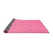 Sideview of Abstract Pink Contemporary Rug, con892pnk