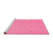 Sideview of Machine Washable Abstract Pink Contemporary Rug, wshcon892pnk