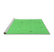 Sideview of Machine Washable Abstract Emerald Green Contemporary Area Rugs, wshcon892emgrn