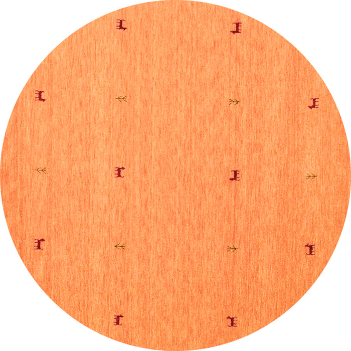 Square Abstract Orange Contemporary Rug, con892org