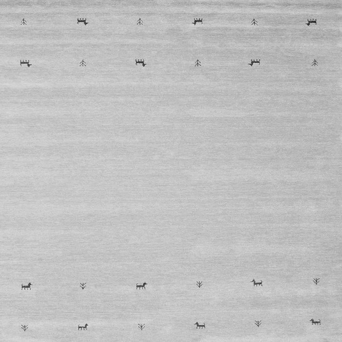 Serging Thickness of Solid Gray Modern Rug, con893gry