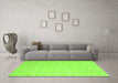 Machine Washable Solid Green Modern Area Rugs in a Living Room,, wshcon893grn