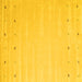 Square Machine Washable Solid Yellow Modern Rug, wshcon893yw