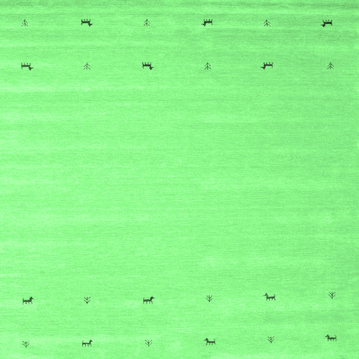 Square Machine Washable Solid Emerald Green Modern Area Rugs, wshcon893emgrn