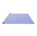 Sideview of Machine Washable Solid Blue Modern Rug, wshcon893blu