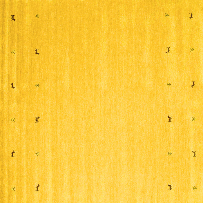 Square Solid Yellow Modern Rug, con893yw
