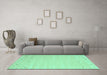 Machine Washable Solid Turquoise Modern Area Rugs in a Living Room,, wshcon893turq