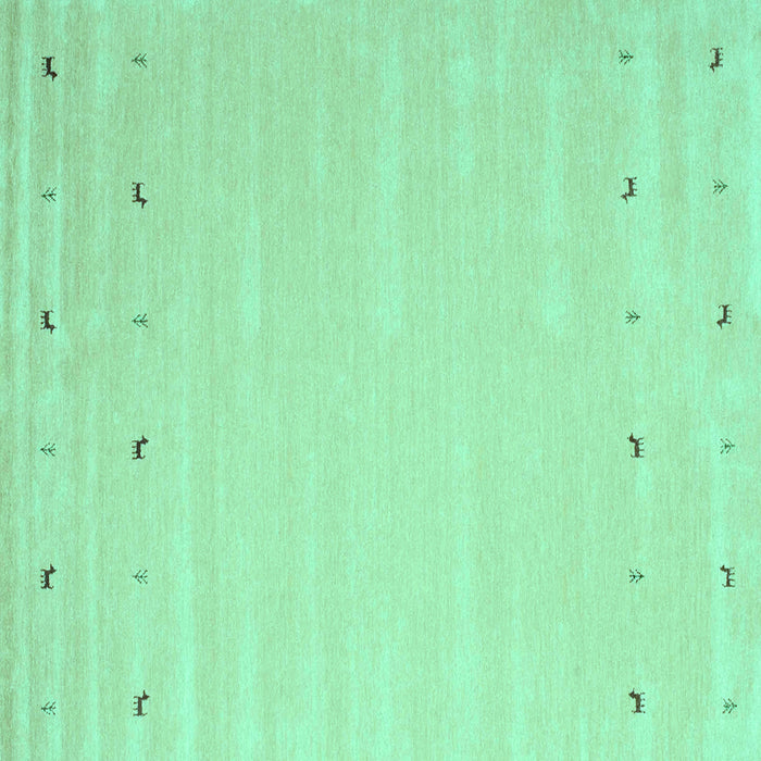 Square Solid Turquoise Modern Rug, con893turq