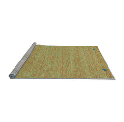 Sideview of Machine Washable Abstract Light Blue Contemporary Rug, wshcon894lblu