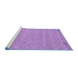 Sideview of Machine Washable Abstract Blue Contemporary Rug, wshcon894blu