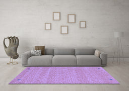 Machine Washable Abstract Blue Contemporary Rug in a Living Room, wshcon894blu