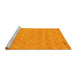 Sideview of Machine Washable Abstract Yellow Contemporary Rug, wshcon894yw